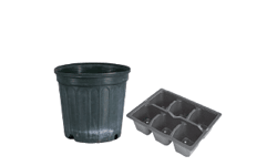 plastic plant pots and trays