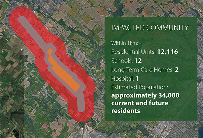 CN Proposed Truck-Rail Hub Impacted Community Map